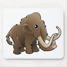 Un mammouth laineux amical mignon tapis de souris