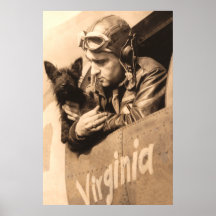 Un meilleur ami de pilotes - Terrier et pilote d'a Posters