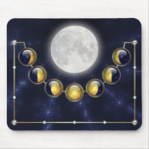 Un mois pendant la vie de la lune Mousepad Tapis De Souris