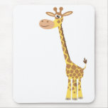 Un mousepad de girafe de bande dessinée tapis de souris