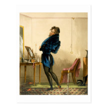 Un nouveau manteau (litho de couleur) carte postale
