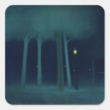 Un parc la nuit, c.1892-95 autocollants