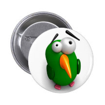 Un perroquet farfelu badge avec épingle