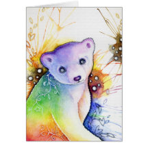 un petit animal d'ours - carte vierge