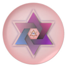 Un plat décoratif de conception colorée d'étoile d assiettes