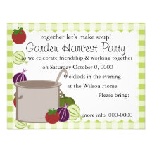 Un pot de soupe cartons d'invitation
