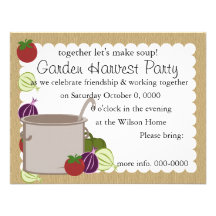 Un pot de soupe invitations personnalisées