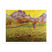 Un pré dans les montagnes, Vincent van Gogh Cartes Postales