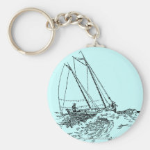 "Un rose en mer " Porte-clefs