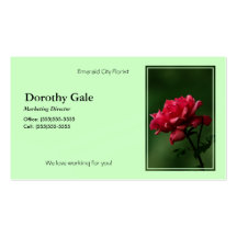 Un rose rouge simple cartes de visite personnelles