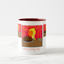 Un thanksgiving d'oiseau de Sadler ! Tasses