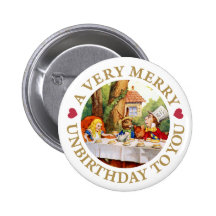 UN UNBIRTHDAY TRÈS JOYEUX À VOUS ! BADGES AVEC AGRAFE