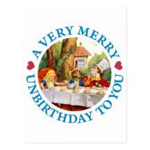 UN UNBIRTHDAY TRÈS JOYEUX À VOUS CARTE POSTALE