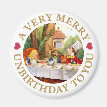 UN UNBIRTHDAY TRÈS JOYEUX À VOUS ! MAGNETS POUR RÉFRIGÉRATEUR