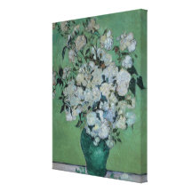 Un vase de roses, 1890 (huile sur la toile) toile tendue