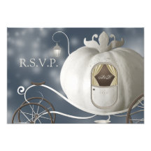Un véritable conte de fées épousant RSVP Invitation
