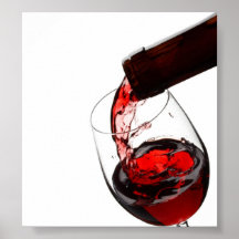 Un verre de vin rouge affiche
