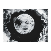 Un voyage à la lune toile tendue sur châssis