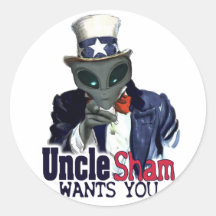 UncleShamWantsYou Adhésif Rond