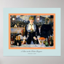 Une barre au ~ Edouard Manet de Folies-Bergere Affiches