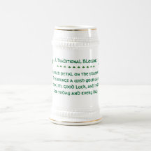 Une bénédiction irlandaise traditionnelle/jour de  mugs à café
