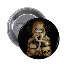 "Une bougie dans" le bouton foncé Pin's Avec Agrafe