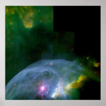 Une bulle en expansion en affiche de l'espace