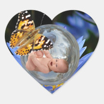 Une bulle mignonne de papillon de lis de bébé autocollants
