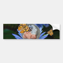 Une bulle mignonne de papillon de lis de bébé adhésifs pour voiture