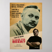 Une caisse pour la bière - toile poster