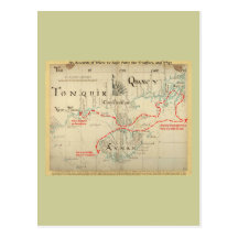 Une carte authentique de 1690 pirates (avec des em cartes postales
