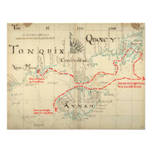Une carte authentique de 1690 pirates (avec des em faire-part