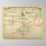 Une carte authentique de 1690 pirates (avec des em poster