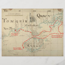 Une carte authentique de 1690 pirates (avec des em prospectus