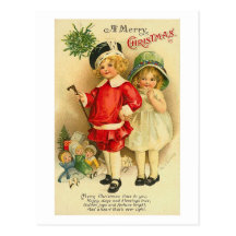 Une carte d'enfants de Joyeux Noël Cartes Postales