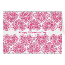 Une carte fleurie de valentine