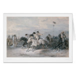 Une course de cheval dans un camp indien de Sioux  Cartes De Vœux