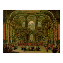 Une danse dans un palais rococo baroque cartes postales