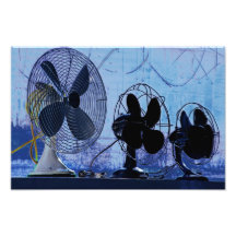 Une fan de bleu et de pourpre art photographique
