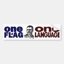 Une langue du drapeau un autocollants pour voiture