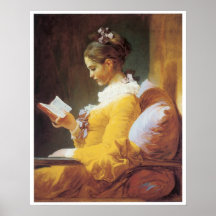 Une lecture de jeune fille, Jean-Honore 1776 Frago Posters