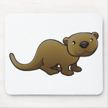 Une loutre amicale douce tapis de souris