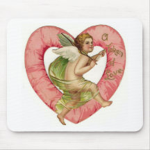 Une marque de coeur de rose d'amour tapis de souris