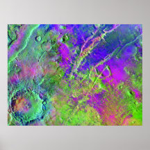 Une mosaïque d'odyssée de Mars Posters