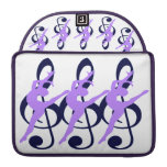 Une note de musique et danseur abstrait d'art mode poches pour macbook