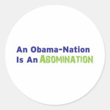 Une Obama-Nation est une abomination Autocollant