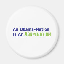 Une Obama-Nation est une abomination Magnets Pour Réfrigérateur