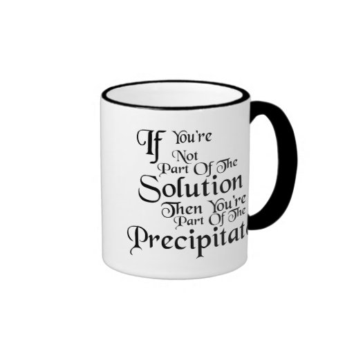 Une partie de la tasse de précipité