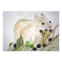 Une peinture originale d'une invitation de souris