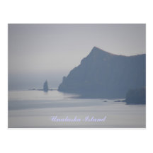Une plus grande roche de prêtre, île d'Unalaska Carte Postale